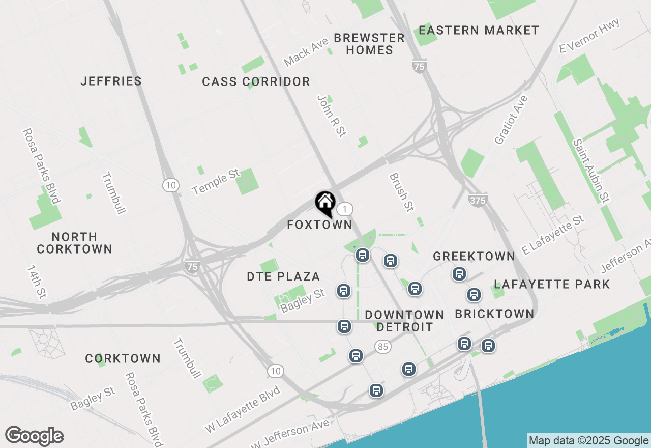 Map of 2233 Park Avenue #6C, Detroit, MI 48201
