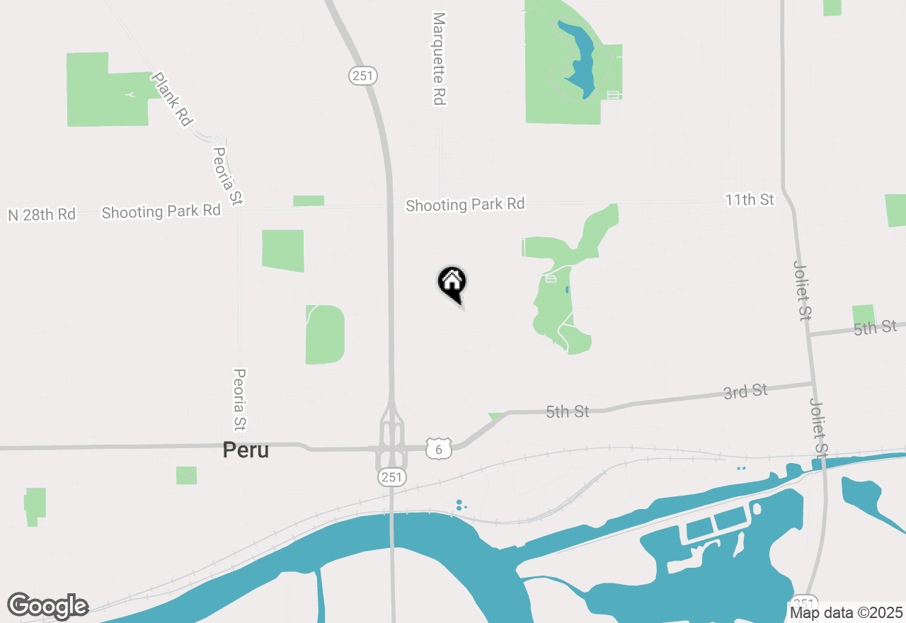 Map of 835 10th Street, Peru, IL 61354