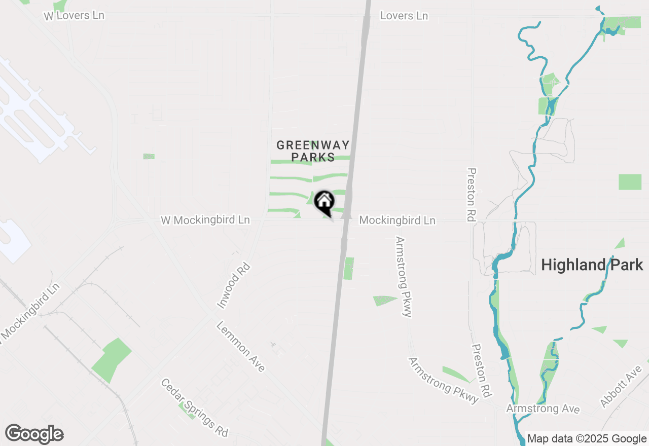 Map of 4629 Mockingbird Lane, Highland Park, TX 75209