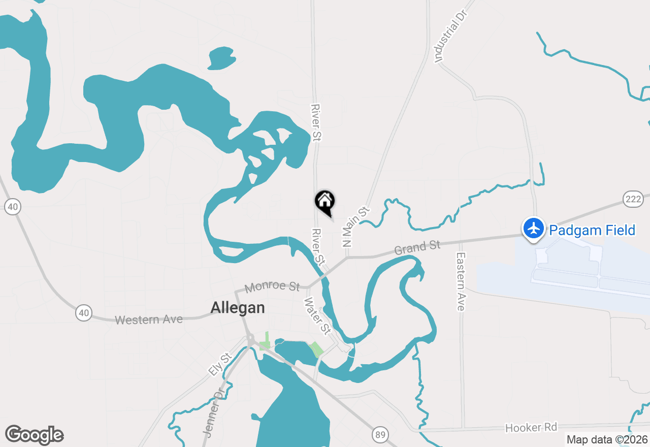 Map of 161 North Street, Allegan, MI 49010