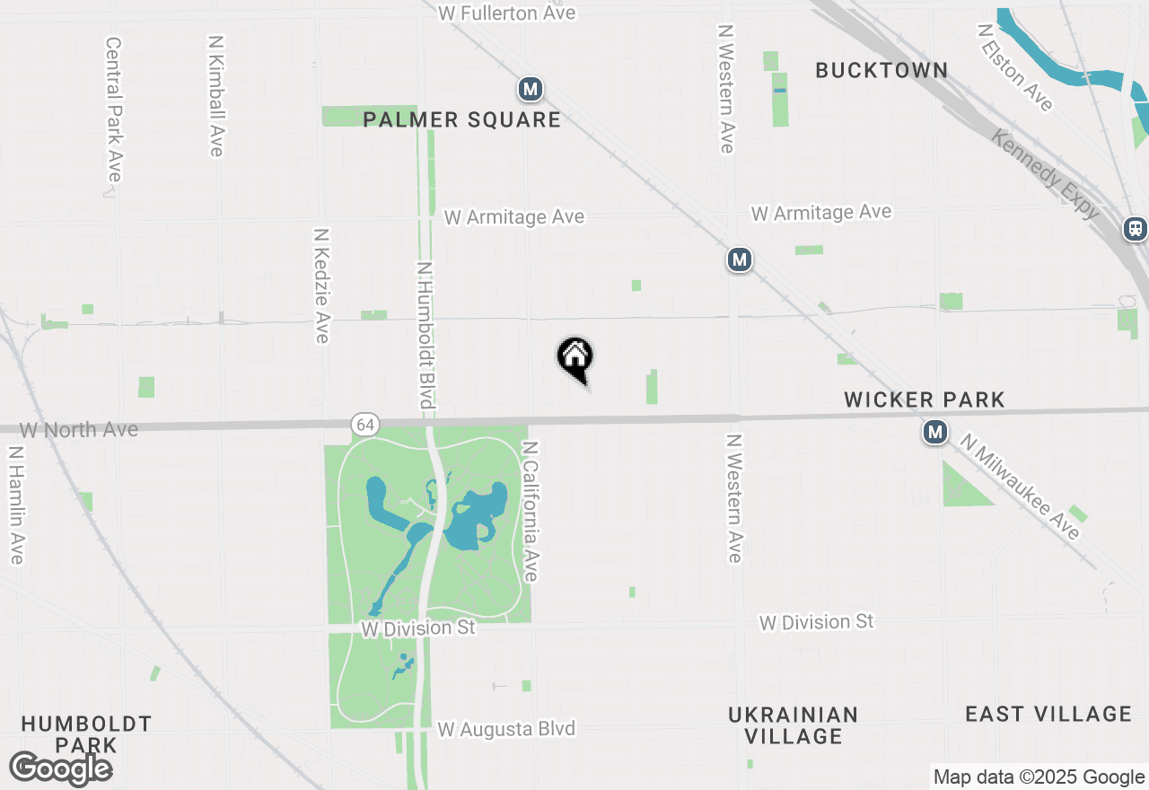 Map of 1626 N Washtenaw Avenue #2R, Chicago, IL 60647