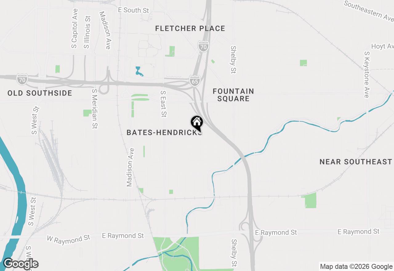 Map of 828 Cottage Avenue, Indianapolis, IN 46203