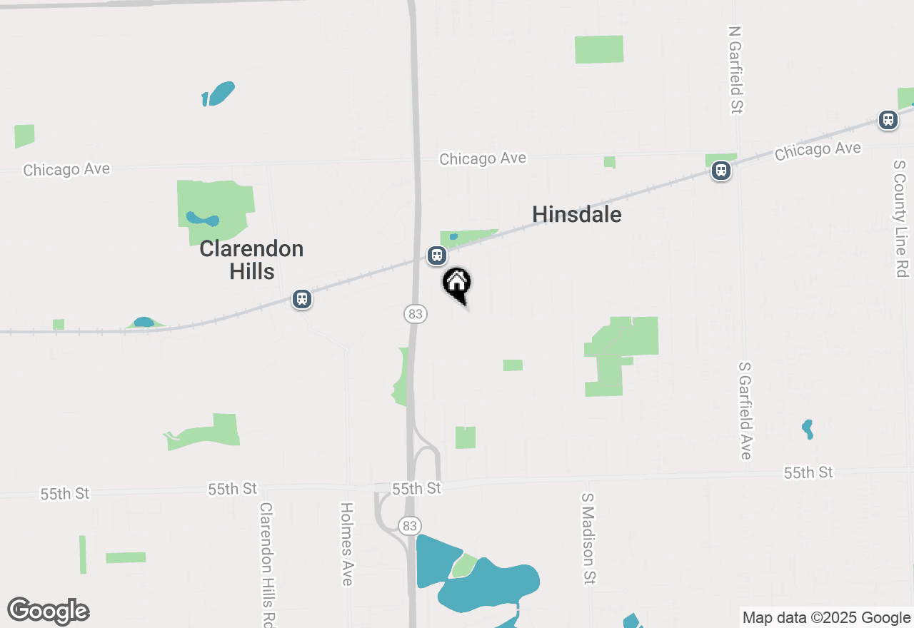 Map of 442 S Quincy Street, Hinsdale, IL 60521