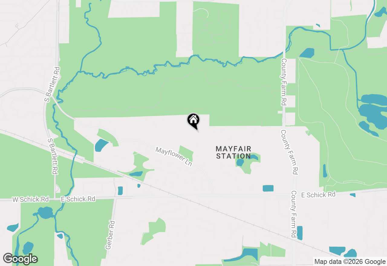 Map of 1362 Nightingale Lane, Bartlett, IL 60103