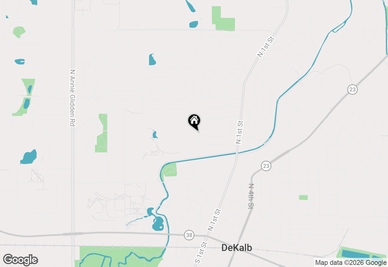 Map of 405 Fairmont Drive, Dekalb, IL 60115