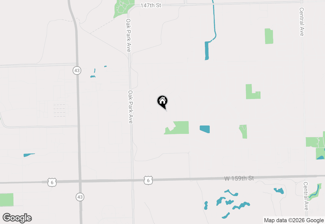 Map of 15412 Walnut Road, Oak Forest, IL 60452