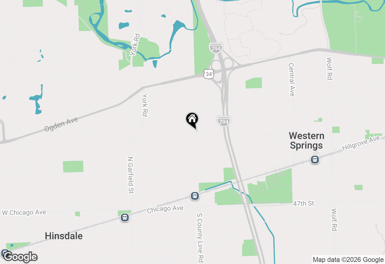 Map of 436 Minneola Street, Hinsdale, IL 60521