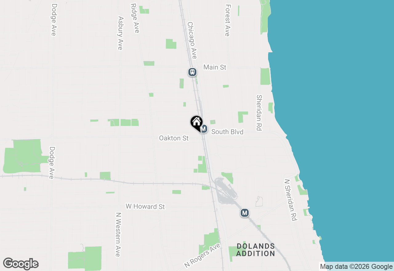 Map of 609 Oakton Street #2D, Evanston, IL 60202