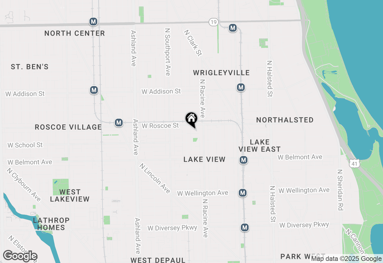 Map of 1242 W Henderson Street, Chicago, IL 60657