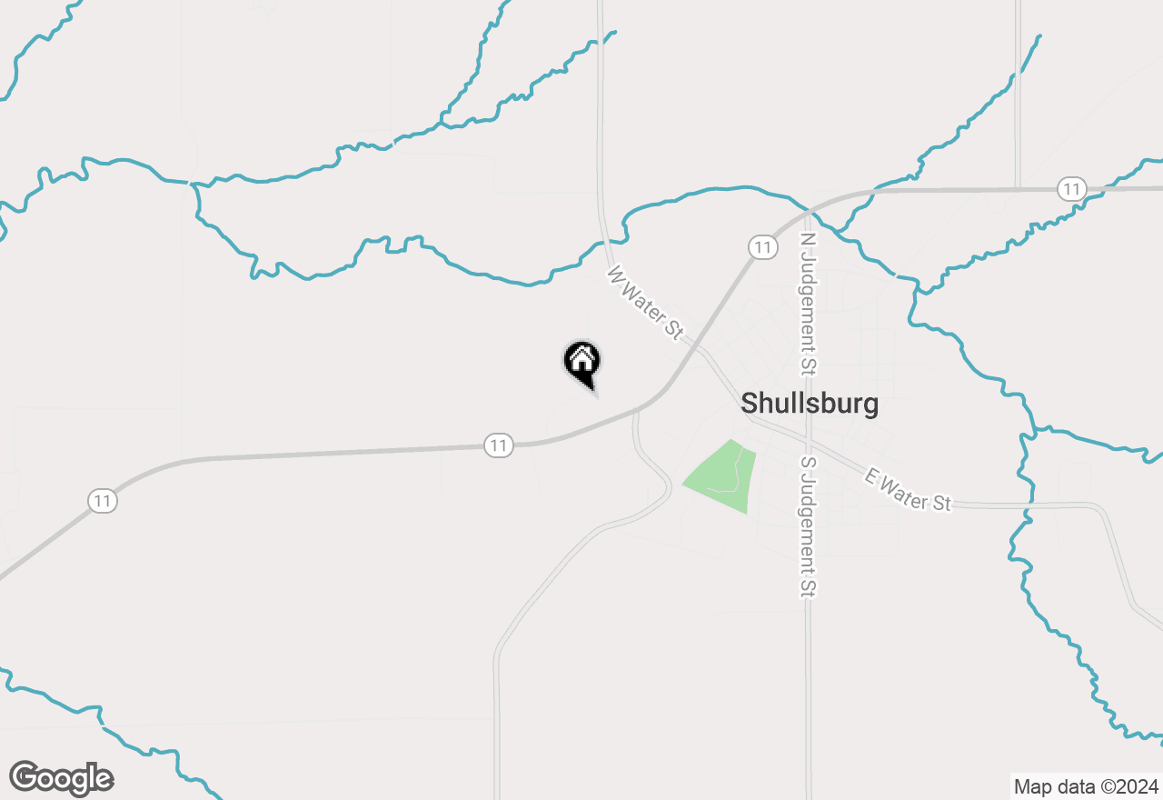 Map of 313 Pickanax Street, Shullsburg, WI 53586