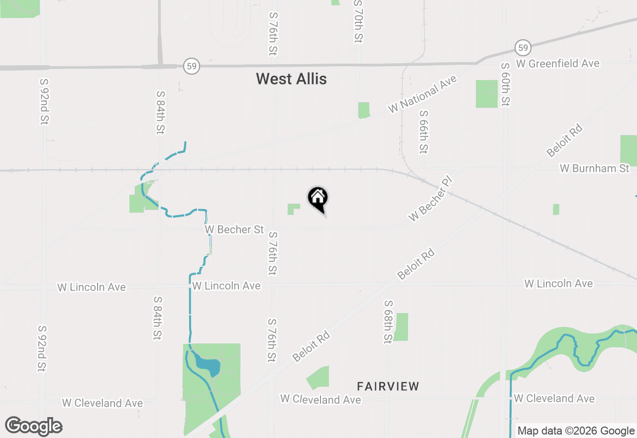 Map of 2052 S 73rd St, West Allis, WI 53219
