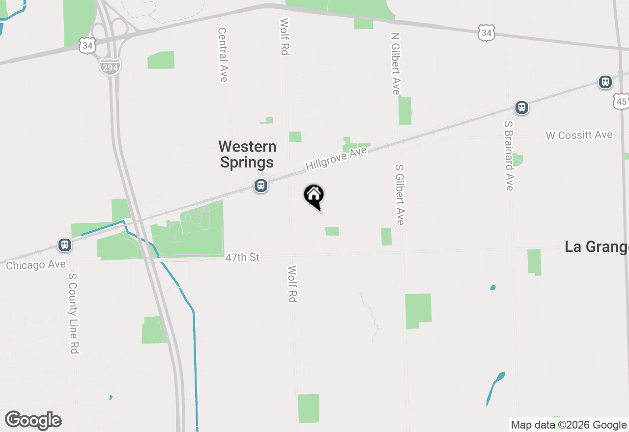 Map of 4544 Franklin Avenue, Western Springs, IL 60558