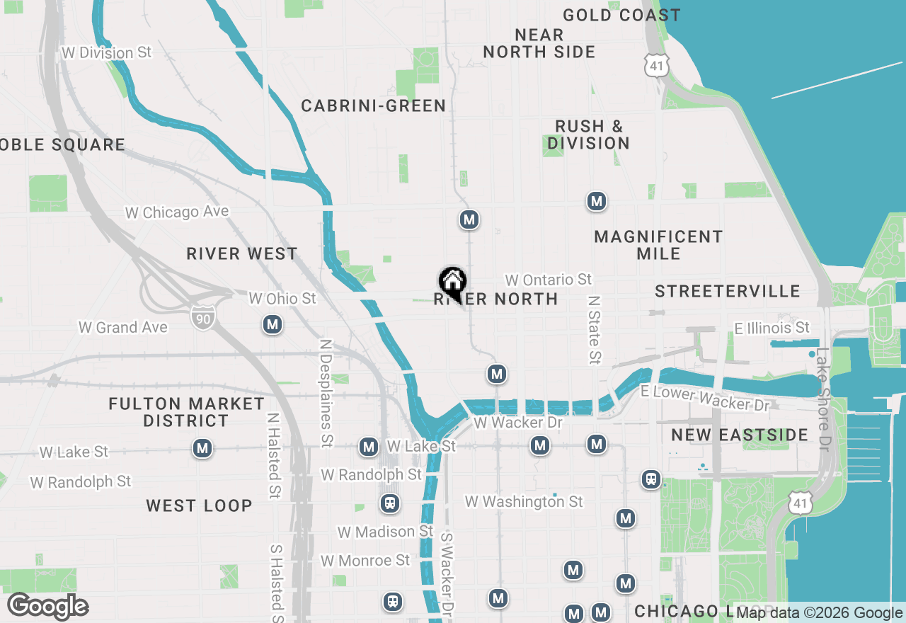 Map of 330 W Grand Avenue #1707, Chicago, IL 60654