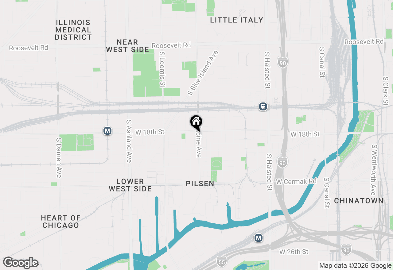 Map of 1810 S Racine Avenue #3, Chicago, IL 60608