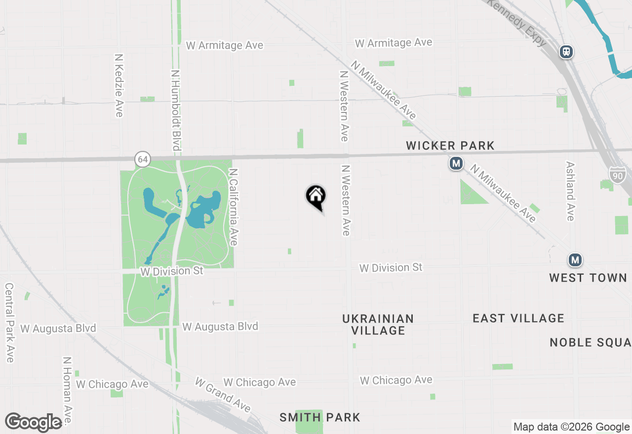 Map of 1354 N Campbell Avenue #2, Chicago, IL 60622