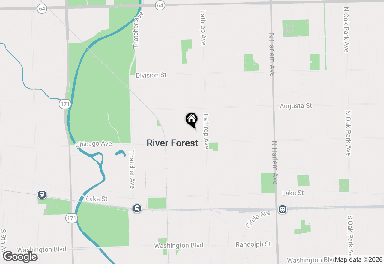 Map of 830 Ashland Avenue, River Forest, IL 60305