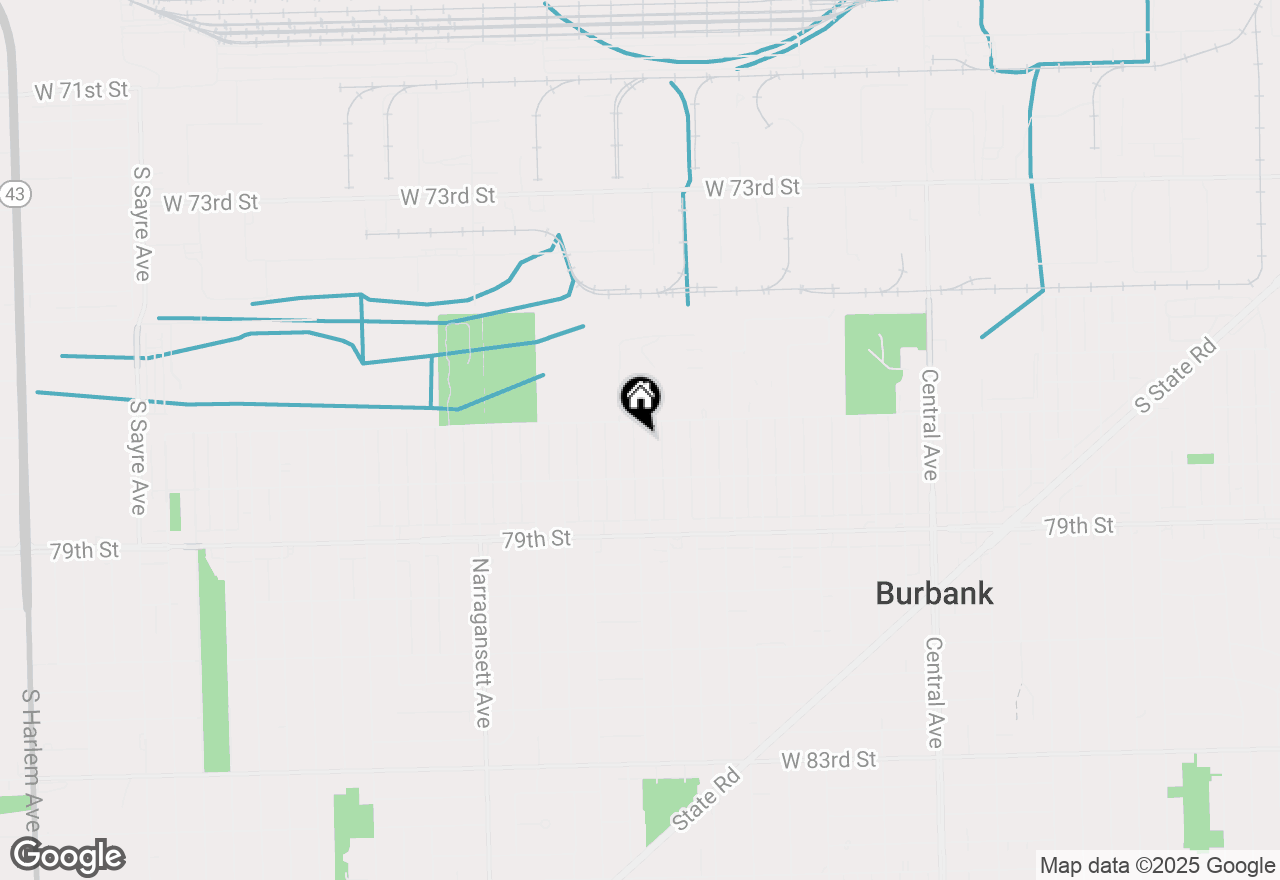 Map of 7718 Meade Avenue, Burbank, IL 60459