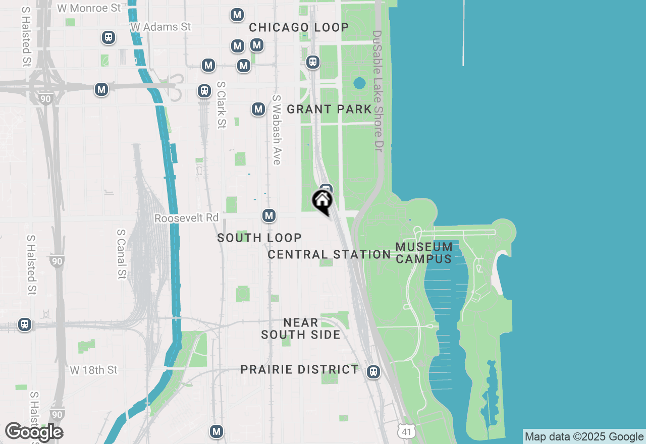 Map of 1201 S Prairie Avenue #1802, Chicago, IL 60605