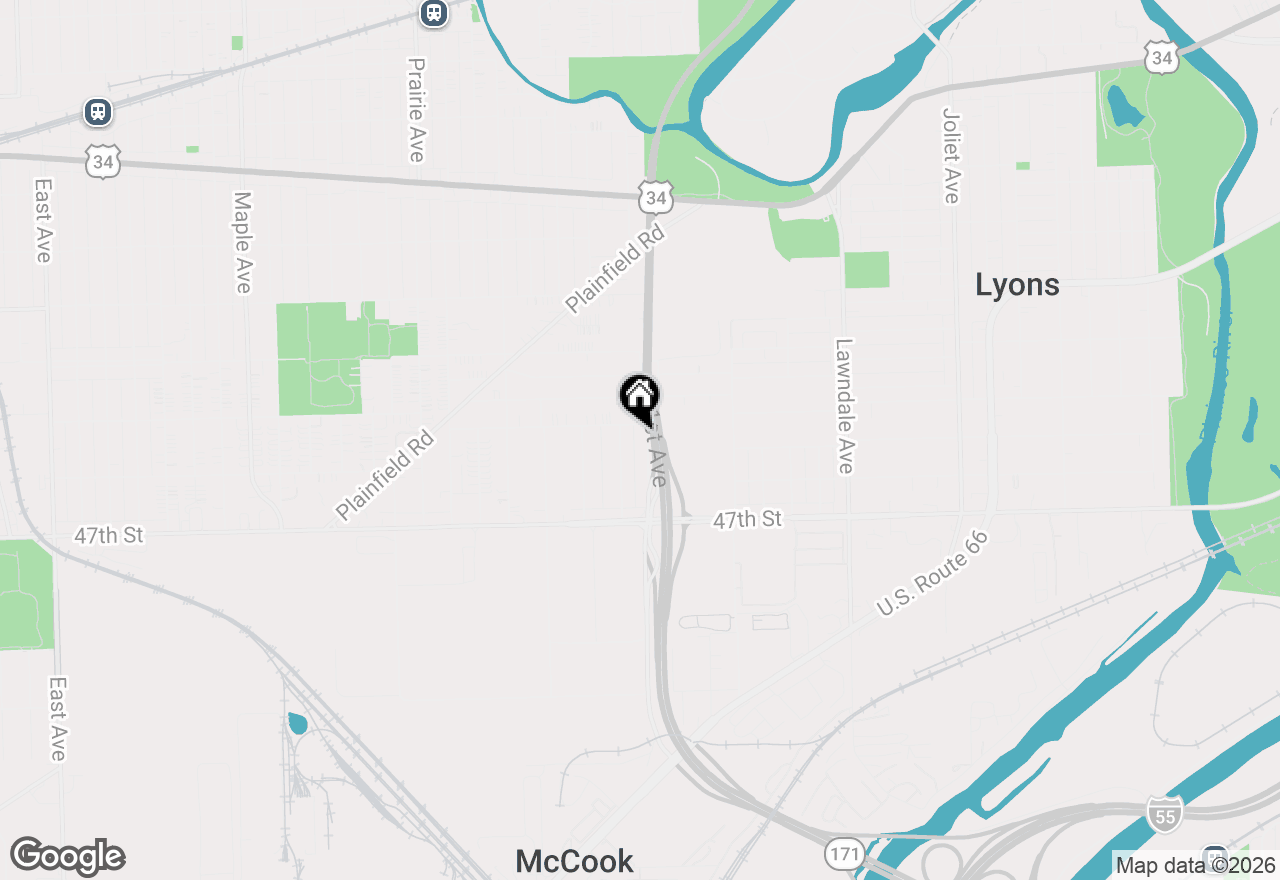 Map of 4524 1st Avenue, Lyons, IL 60534