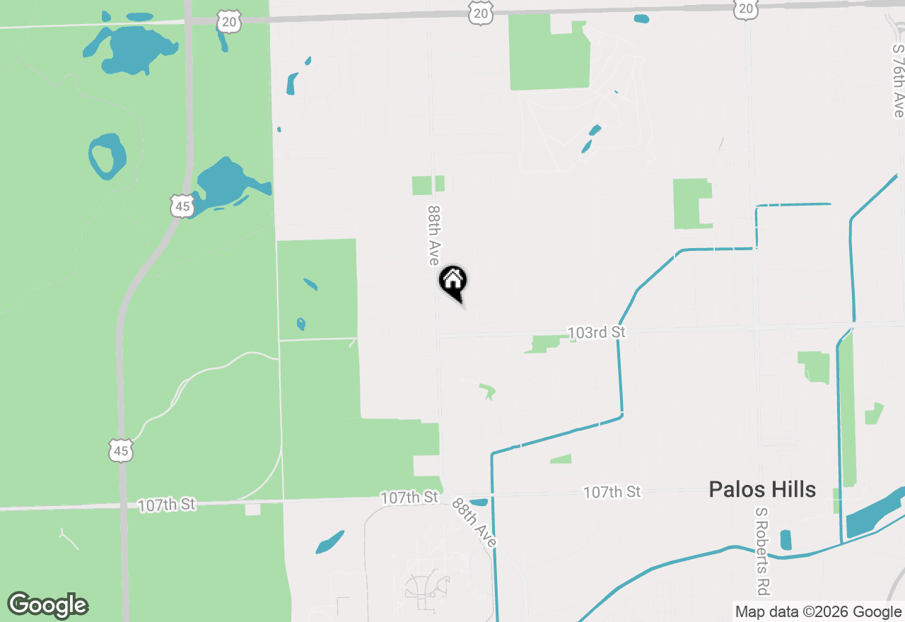 Map of 10218 S 87th Court, Palos Hills, IL 60465