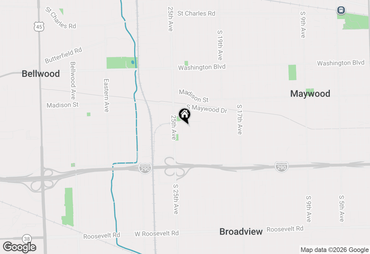 Map of 927 24th Avenue, Bellwood, IL 60104