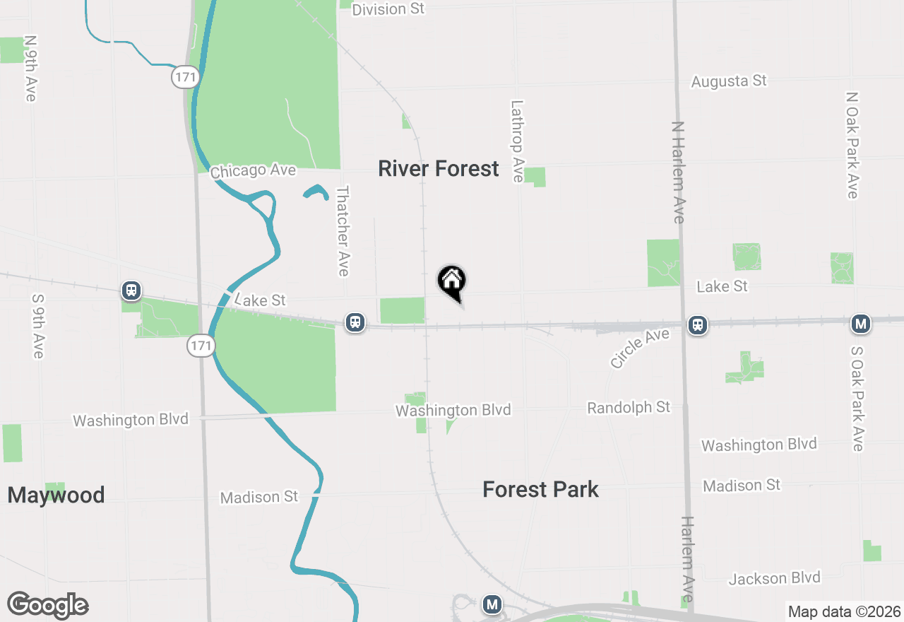 Map of 415 Park Avenue #D, River Forest, IL 60305