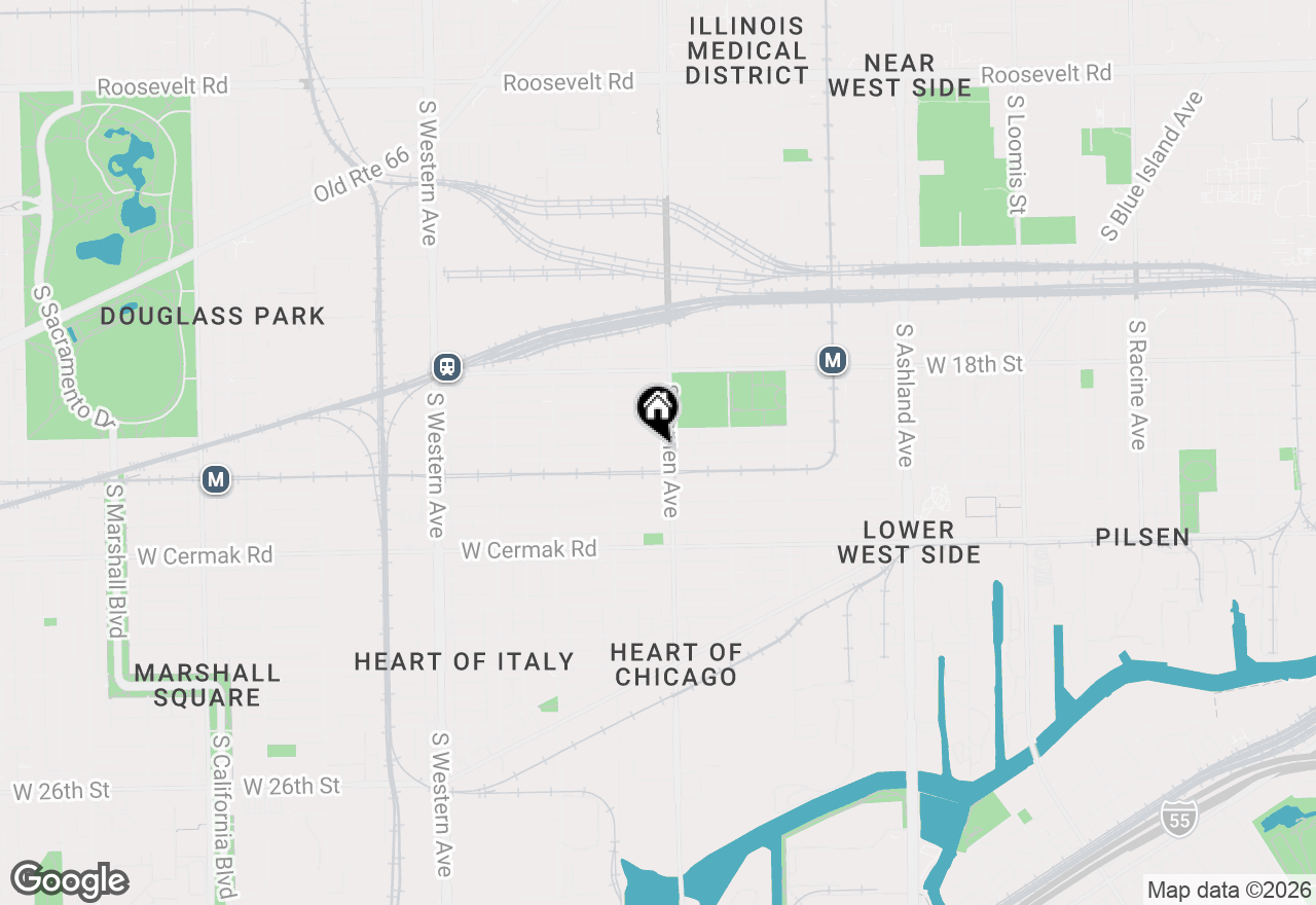 Map of 2010 W Cullerton Street, Chicago, IL 60608