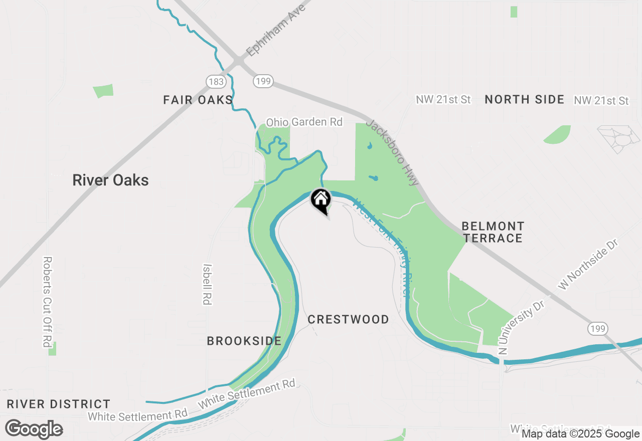 Map of 3717 Oaklawn Drive, Fort Worth, TX 76107