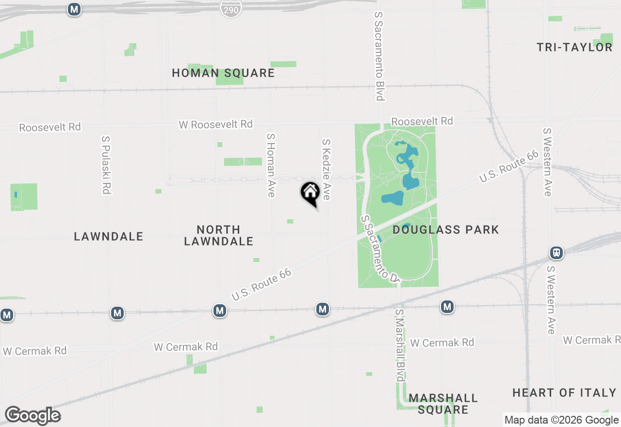 Map of 1512 S Sawyer Avenue, Chicago, IL 60623