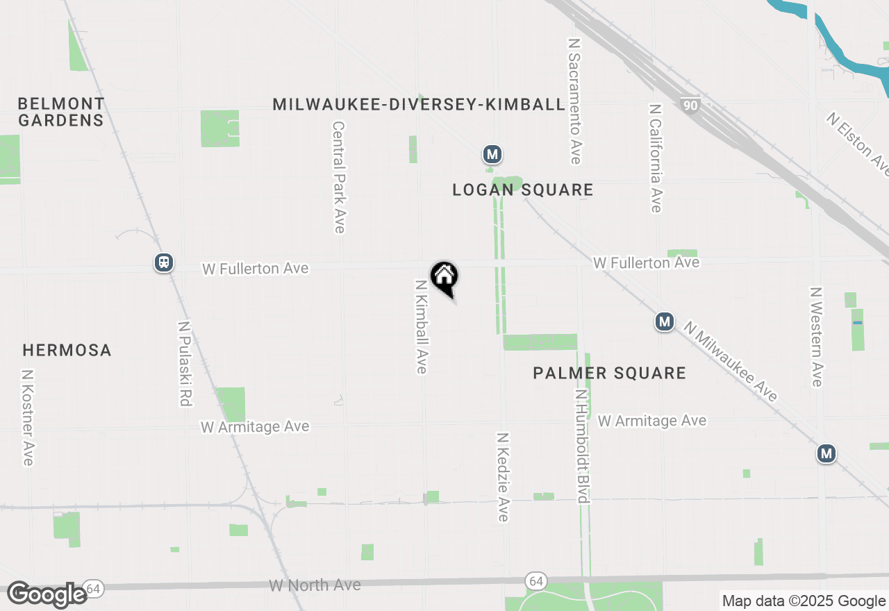 Map of 3303 W Belden Avenue #1, Chicago, IL 60647