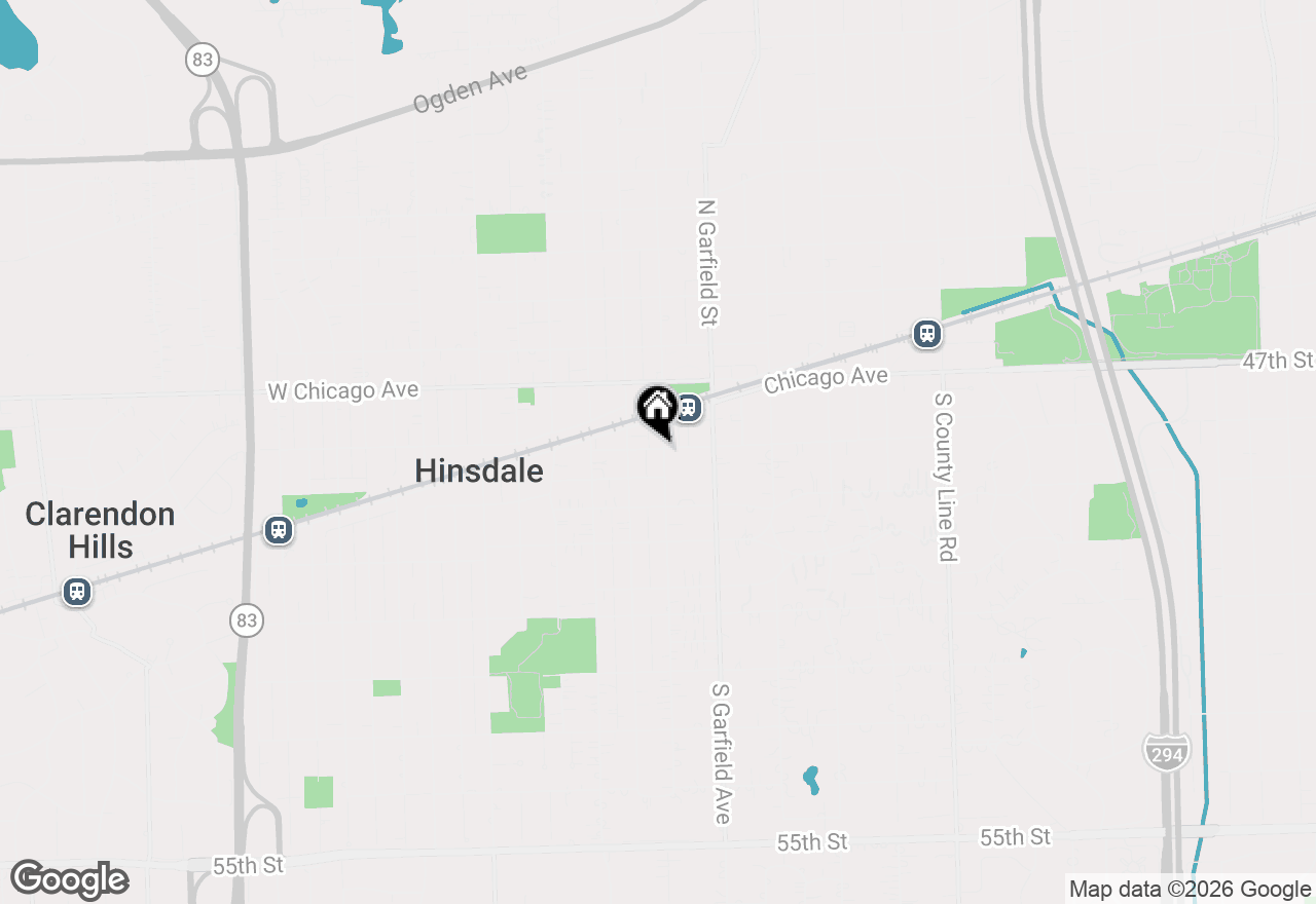 Map of 102 S Washington Street #OWNERS, Hinsdale, IL 60521
