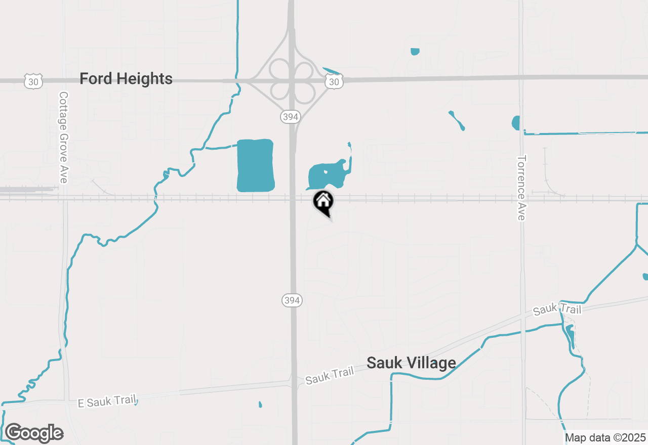 Map of 1615 Constance Avenue, Sauk Village, IL 60411