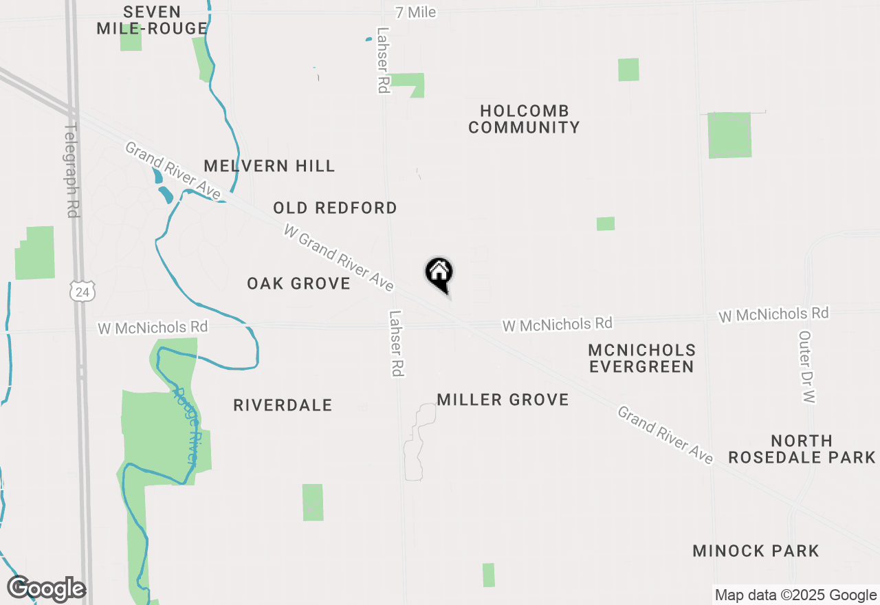 Map of 17170 Burgess, Detroit, MI 48219