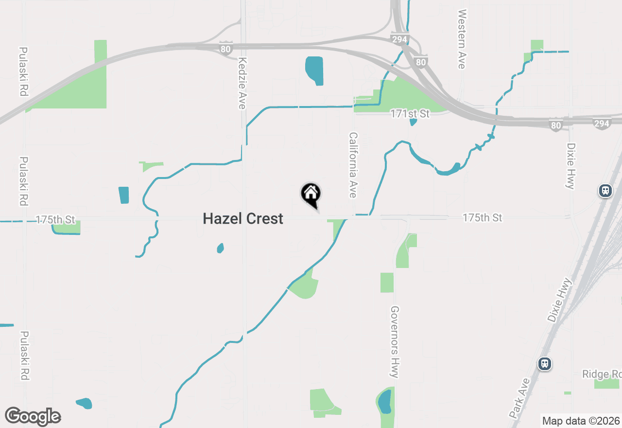 Map of 2912 175th Street, Hazel Crest, IL 60429