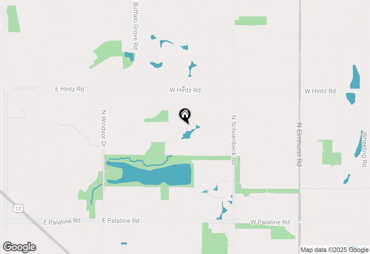 Map of 1074 Creekside Court #2A, Wheeling, IL 60090