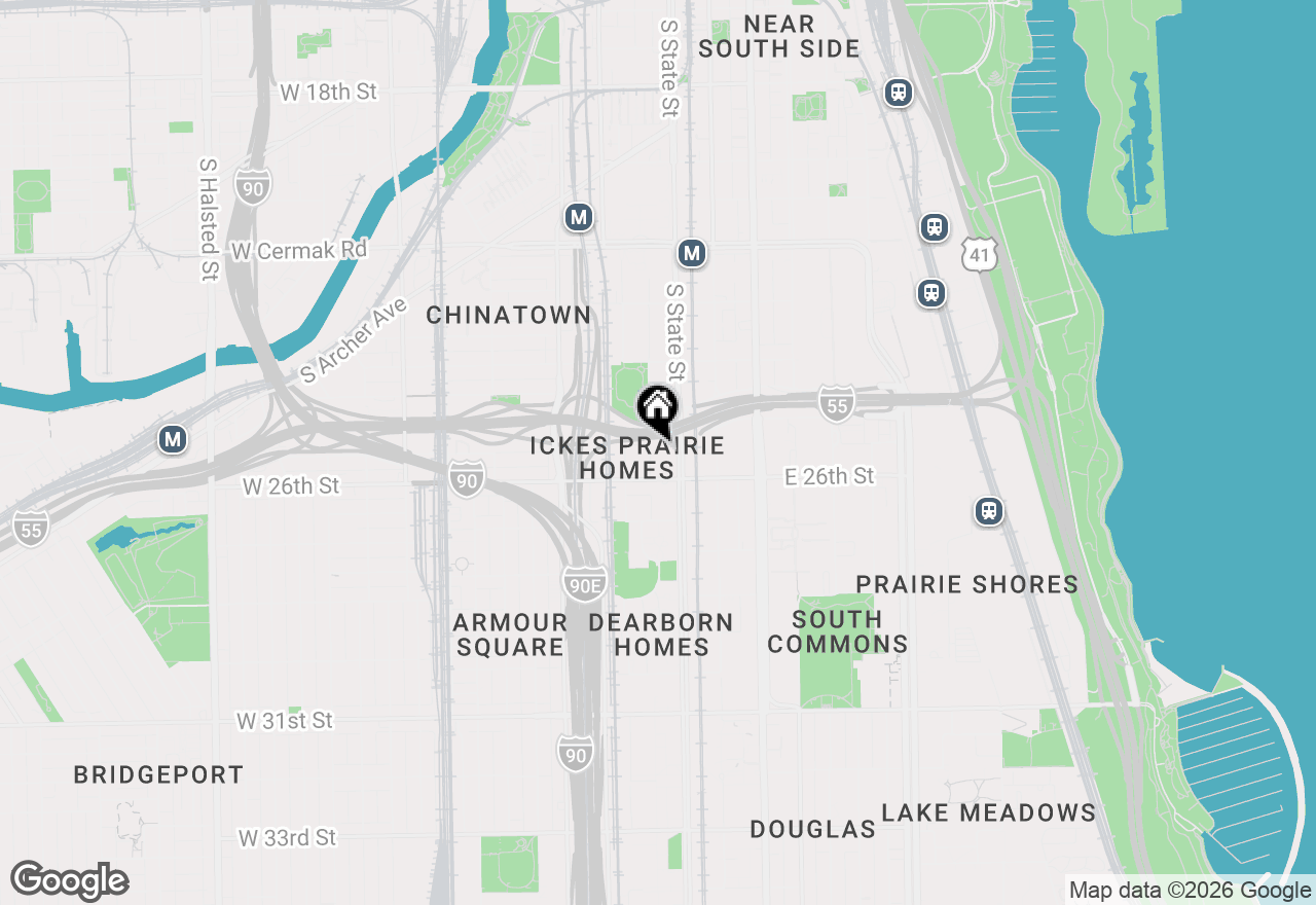 Map of 2545 S Dearborn Street #319, Chicago, IL 60616