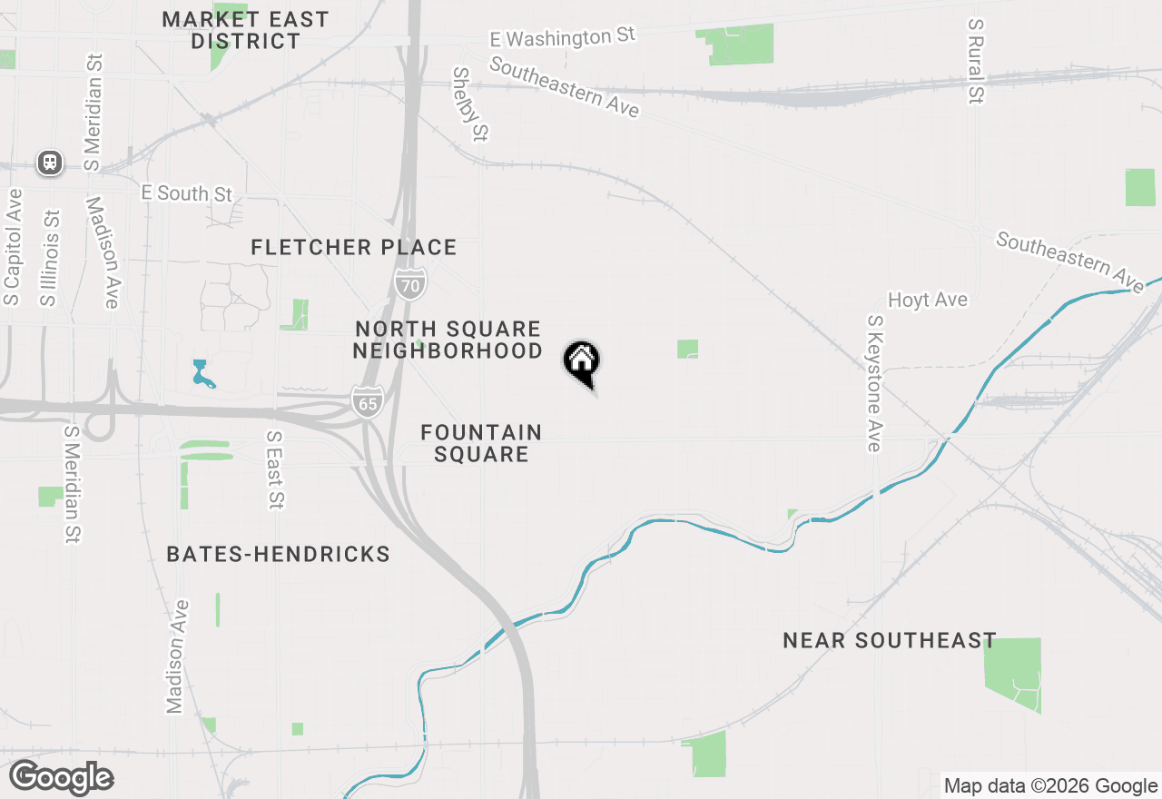 Map of 1420 Woodlawn Avenue, Indianapolis, IN 46203