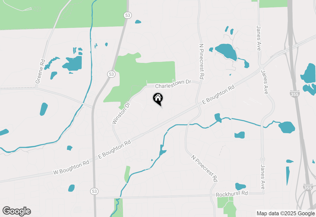 Map of 233 Charlotte Lane, Bolingbrook, IL 60440