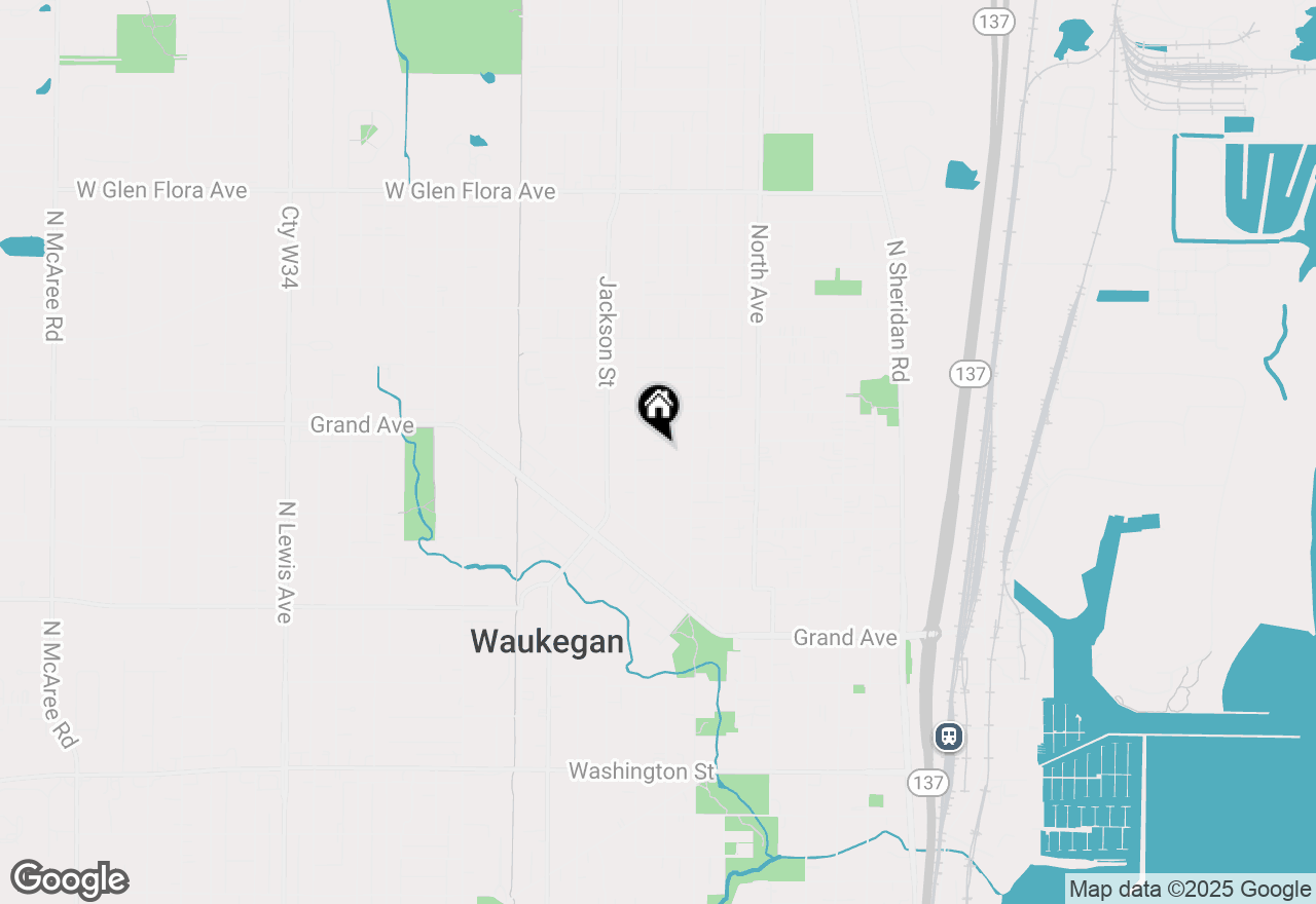 Map of 620 N Poplar Street, Waukegan, IL 60085