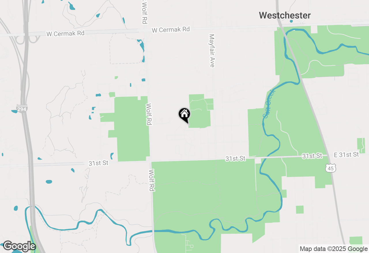 Map of 2832 Ashton Court, Westchester, IL 60154