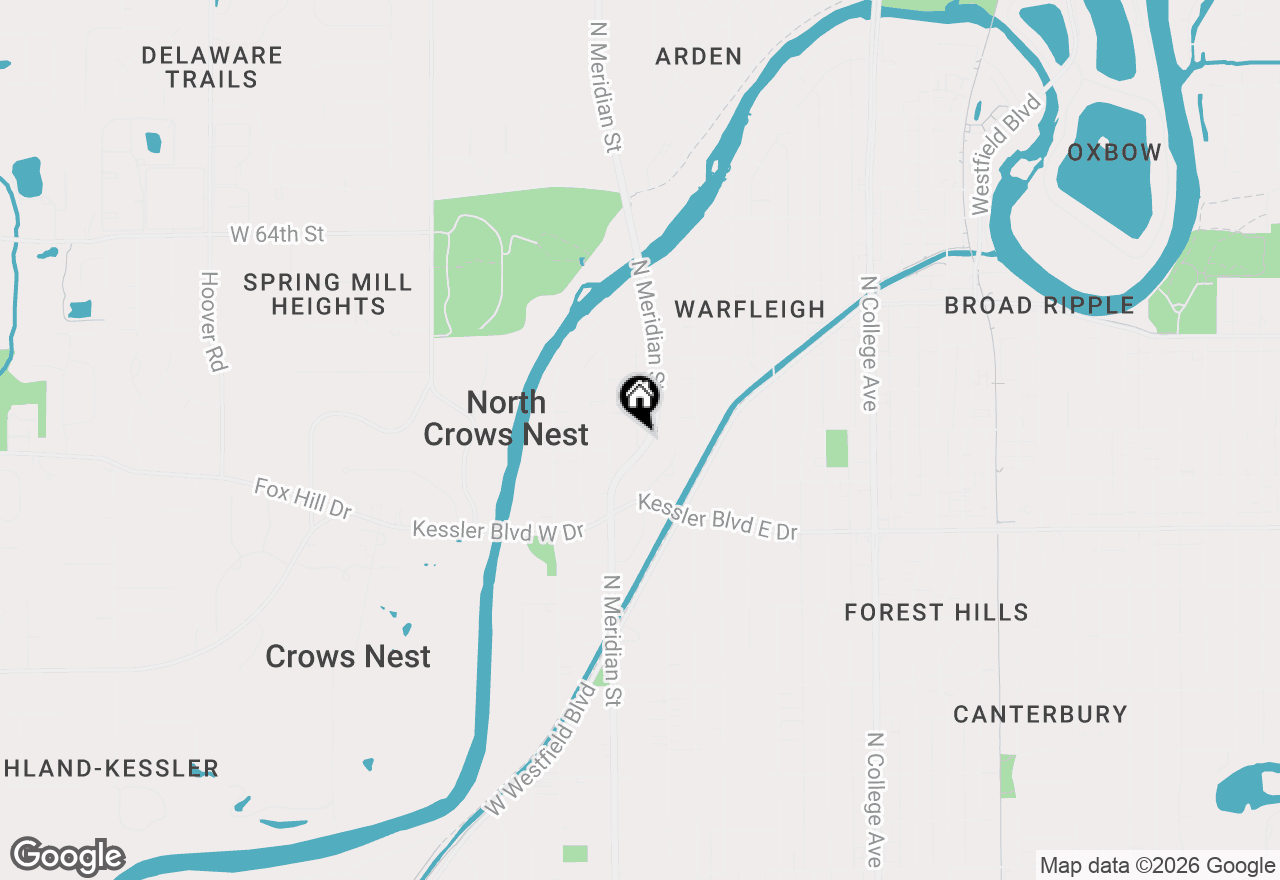 Map of 6108 N Meridian Street, Indianapolis, IN 46208