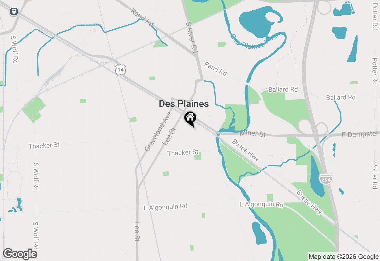 Map of 750 Pearson Street #407, Des Plaines, IL 60016
