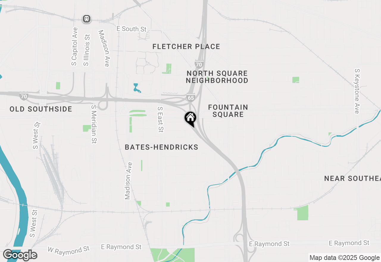 Map of 1247 Wright Street, Indianapolis, IN 46203