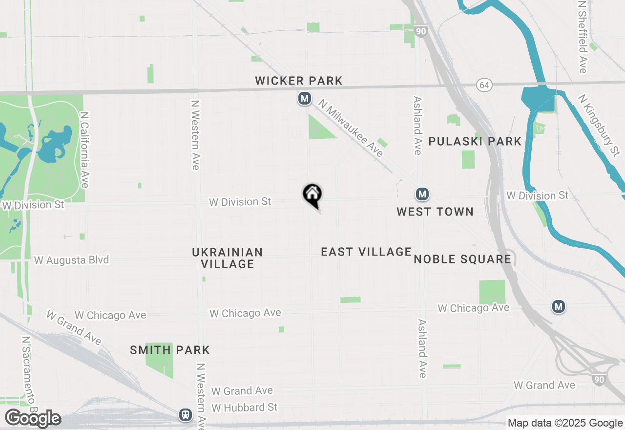 Map of 1129 N Damen Avenue, Chicago, IL 60622