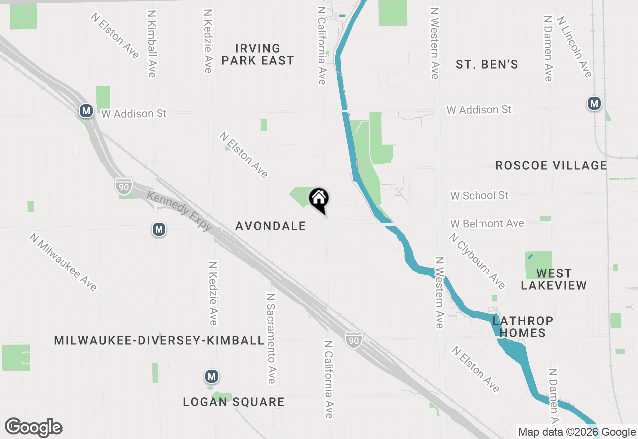 Map of 3209 N Elston Avenue #2N, Chicago, IL 60618