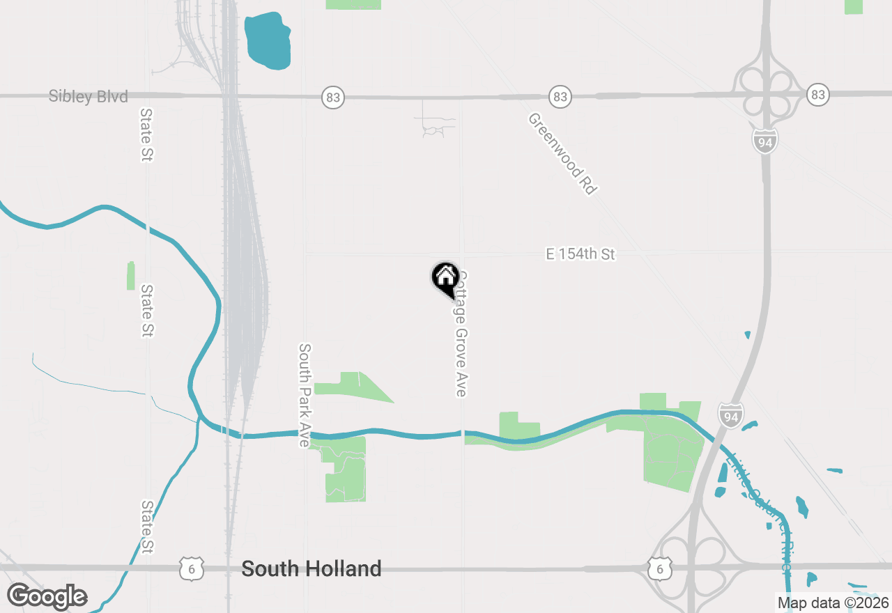 Map of 15524 Gouwens Lane, South Holland, IL 60473