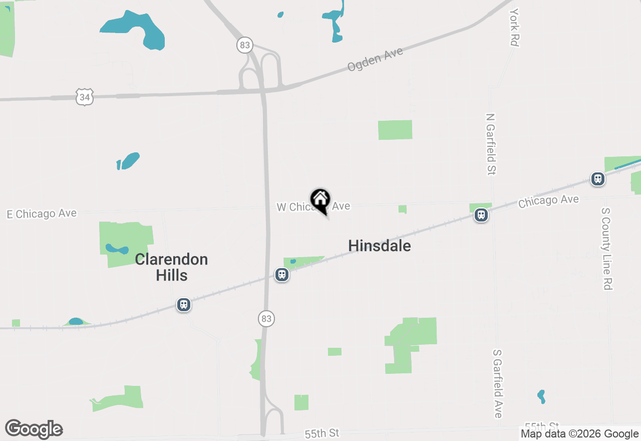 Map of 28 S Adams Street, Hinsdale, IL 60521