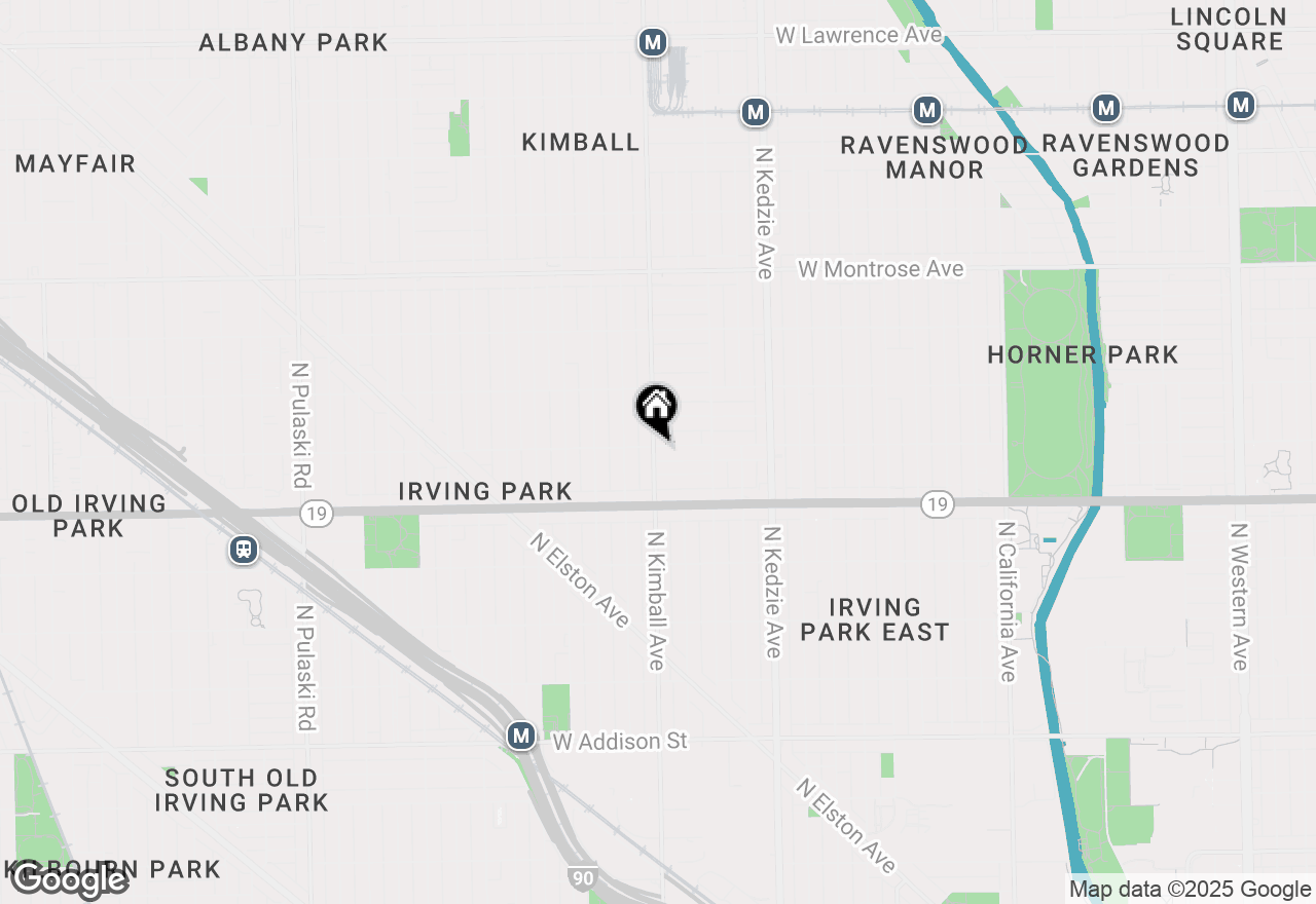 Map of 3357 W Belle Plaine Avenue #1W, Chicago, IL 60618