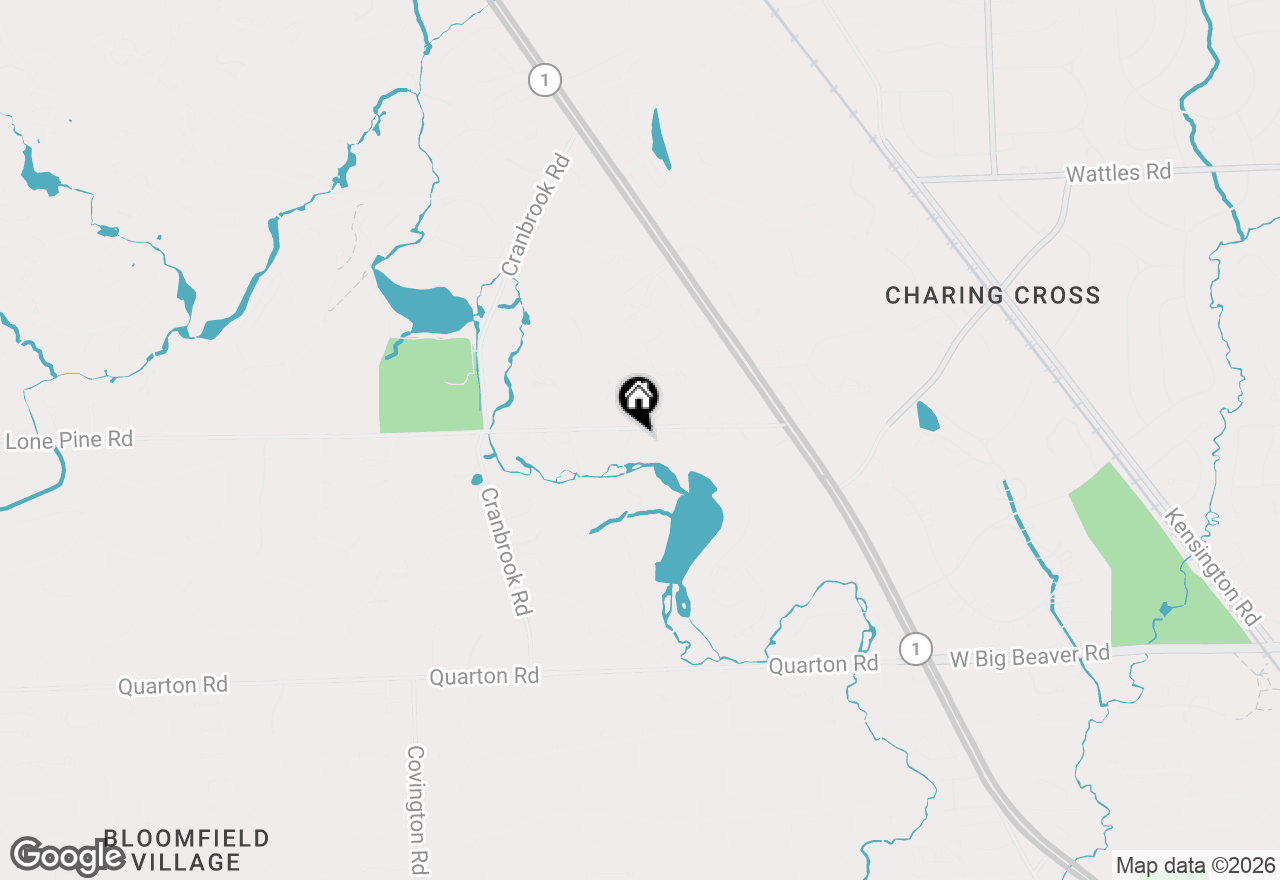 Map of 161 Lone Pine Road, Bloomfield Hills, MI 48304
