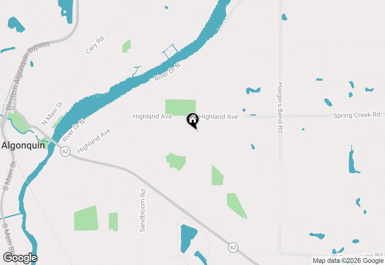 Map of 695 Fox Run Lane, Algonquin, IL 60102